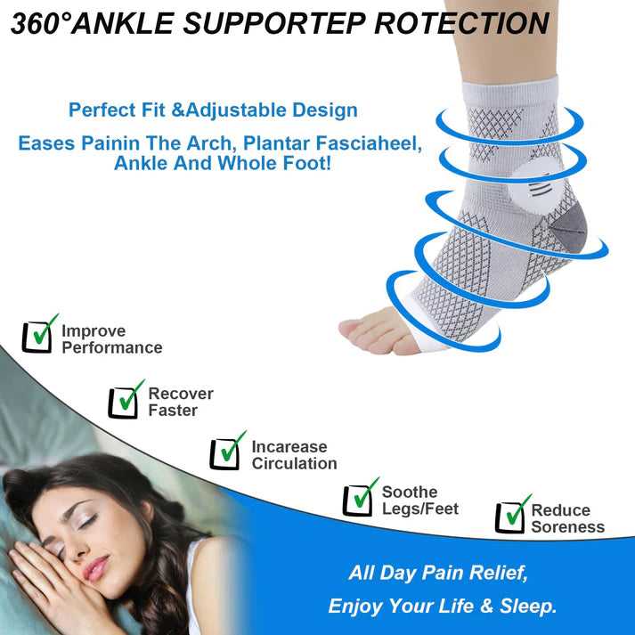 Ortho Neuro Compression Socks Foot Pain & Swelling Relief Outdoor Sport Ankle Plantar Arch Buy 1 Get 1 Free ( Pack Of 2 Pair )